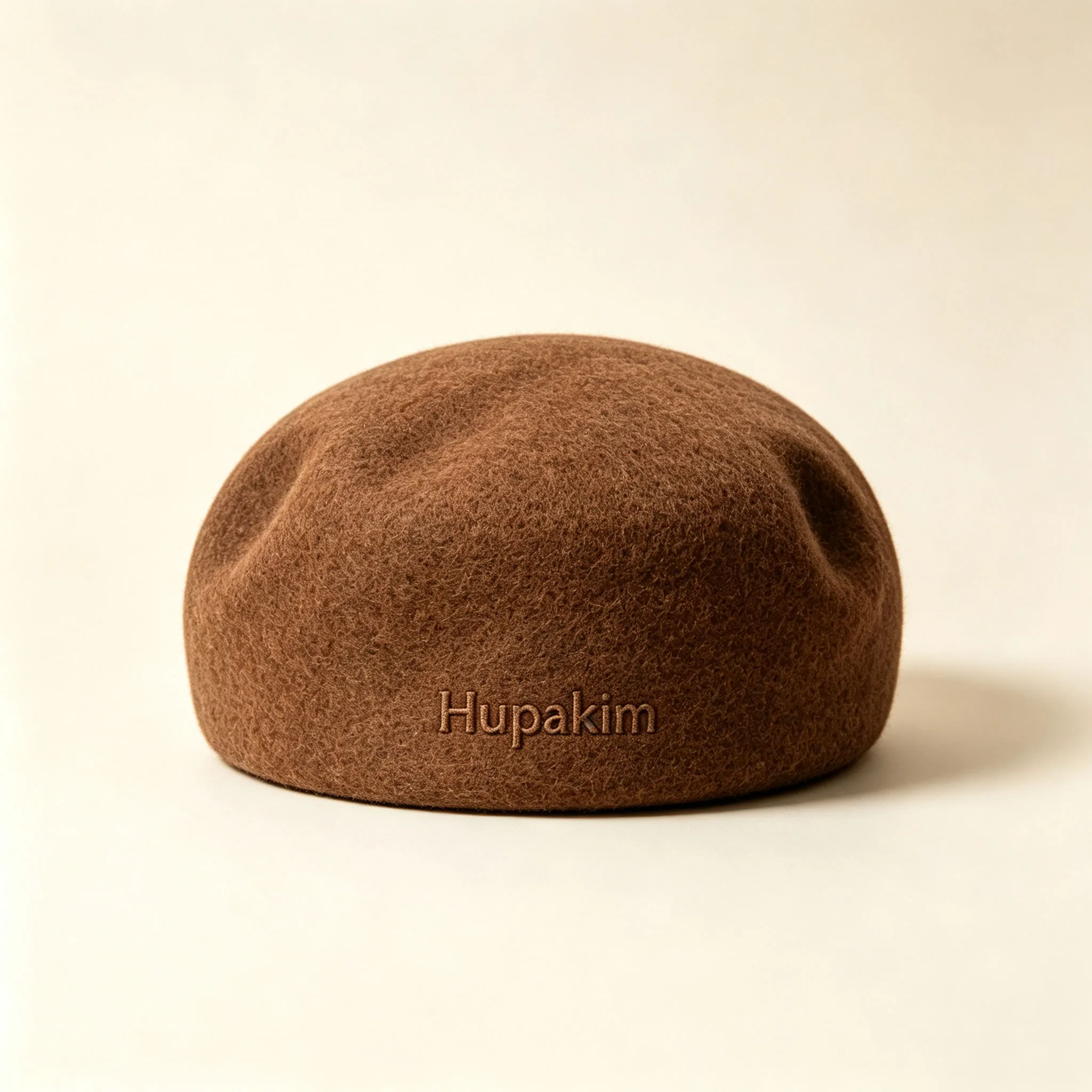Hupakim Vintage Caramel Wool-Blend Beret